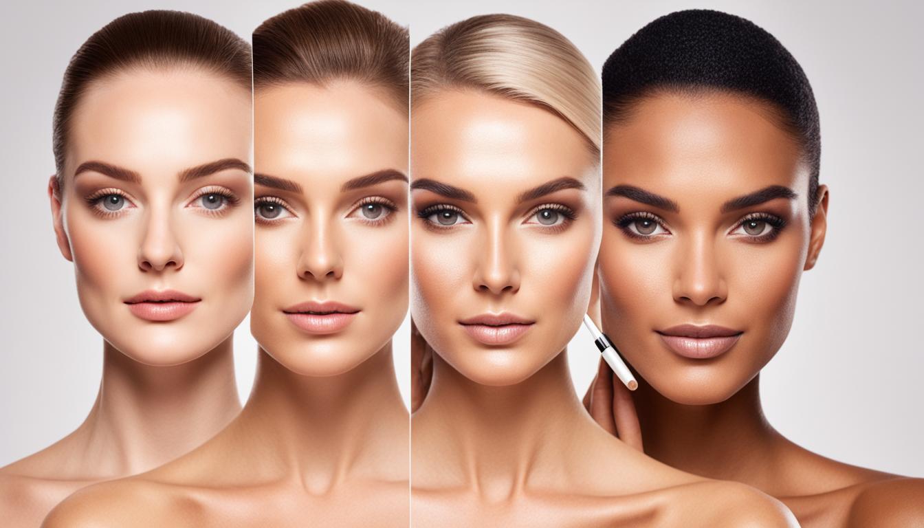 Makeup for different skin types